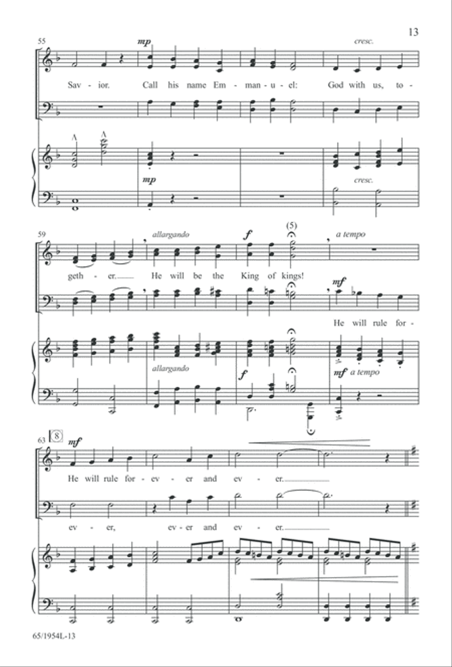 The Promise of a King (Digital Download) 4-Part scores gallery preview page 15