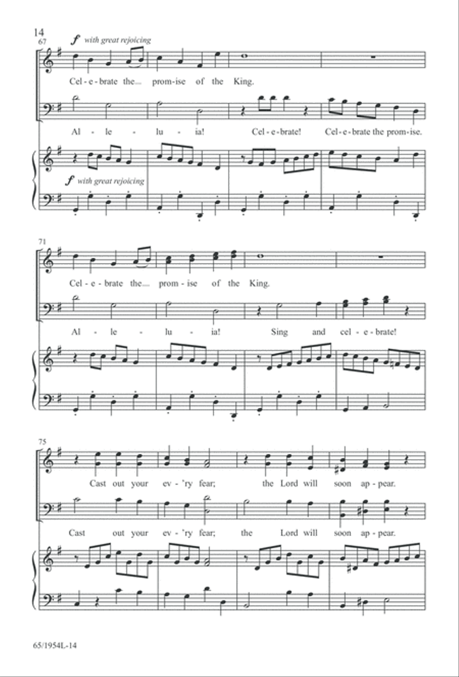 The Promise of a King (Digital Download) 4-Part scores gallery preview page 16