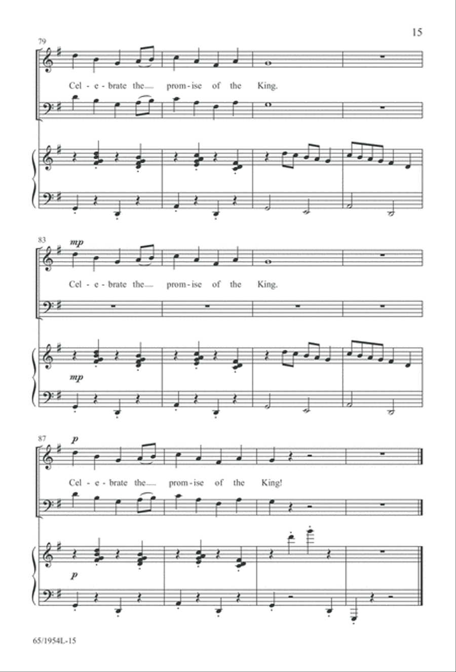 The Promise of a King (Digital Download) 4-Part scores gallery preview page 17