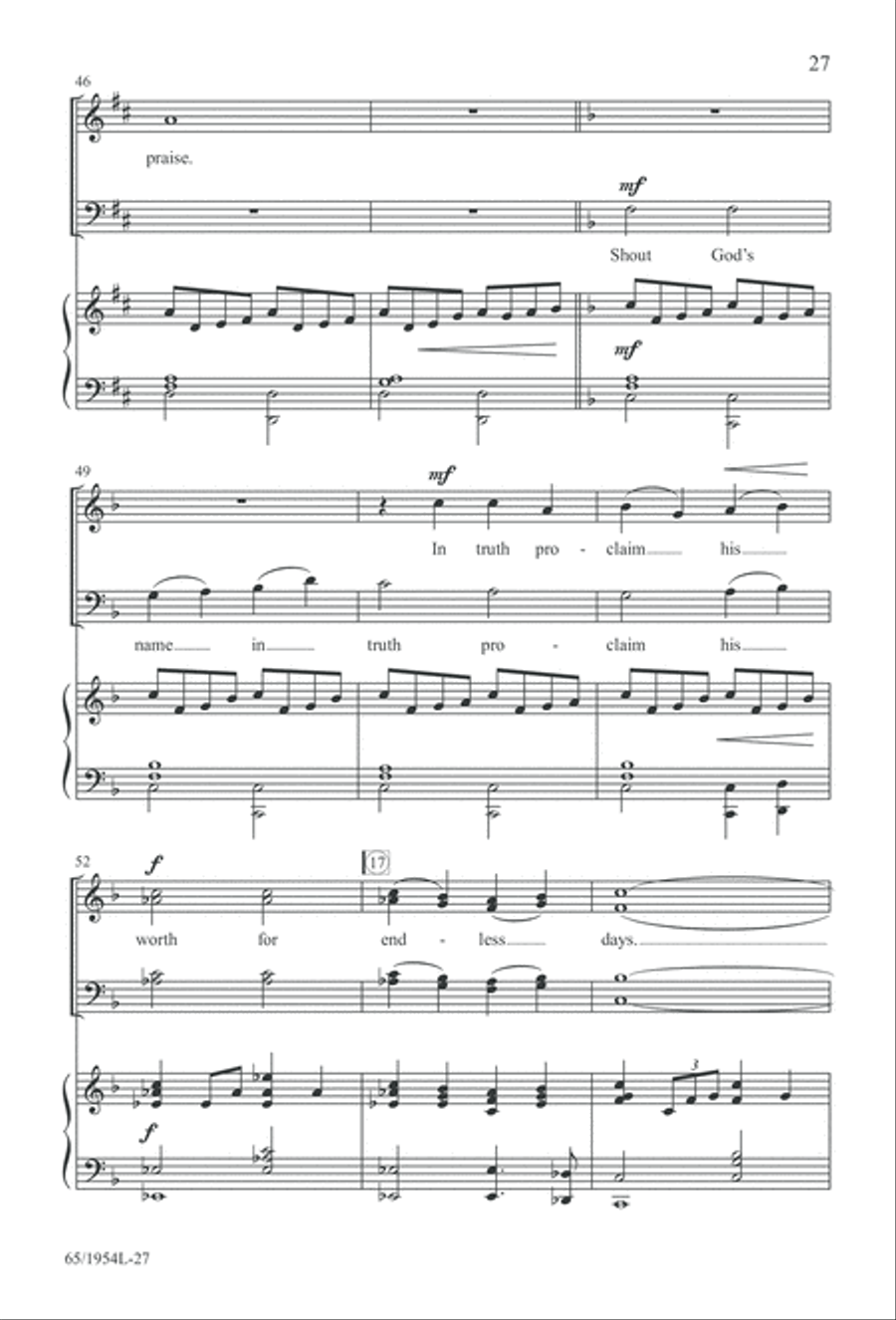 The Promise of a King (Digital Download) 4-Part scores gallery preview page 29
