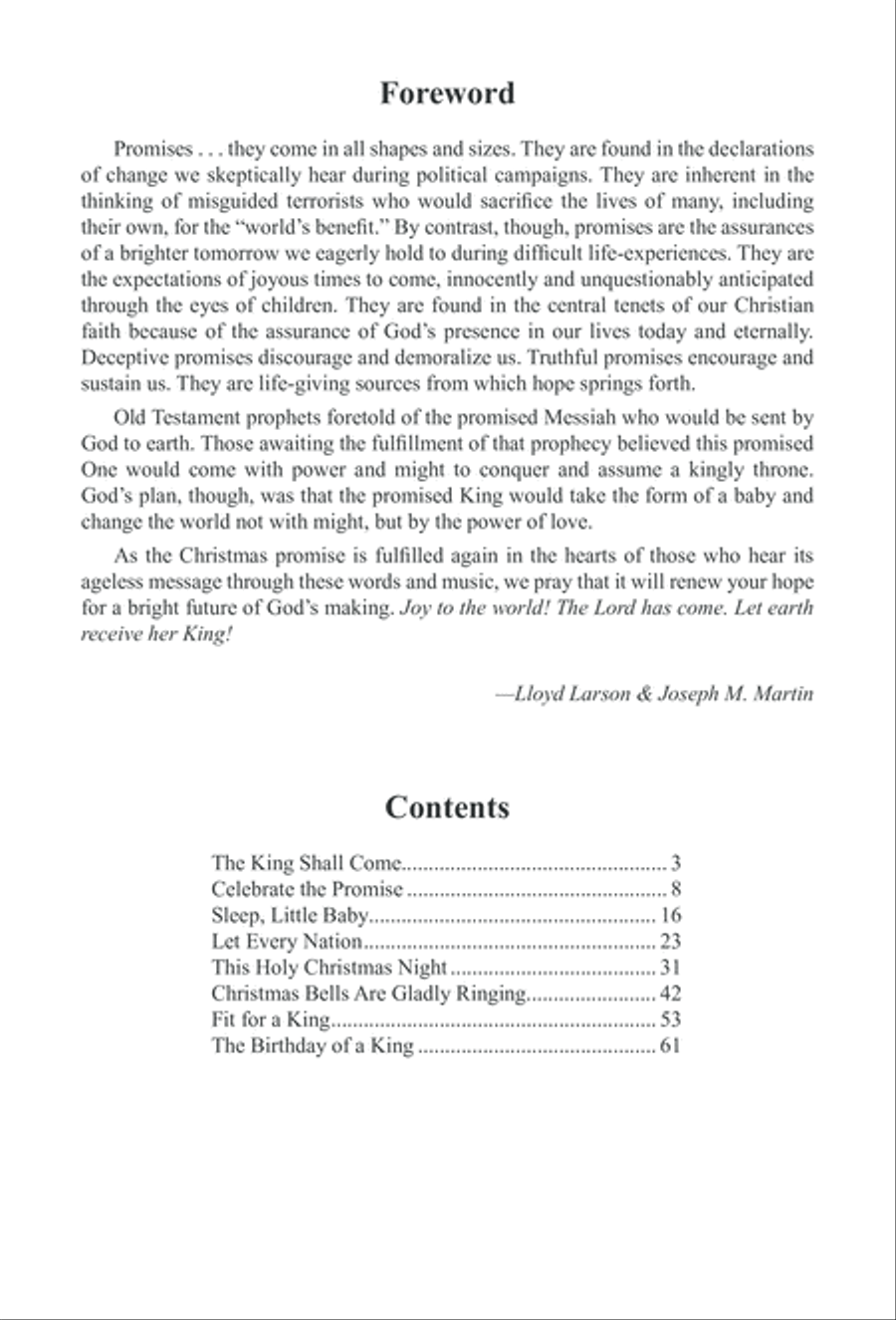 The Promise of a King (Digital Download) 4-Part scores gallery preview page 4