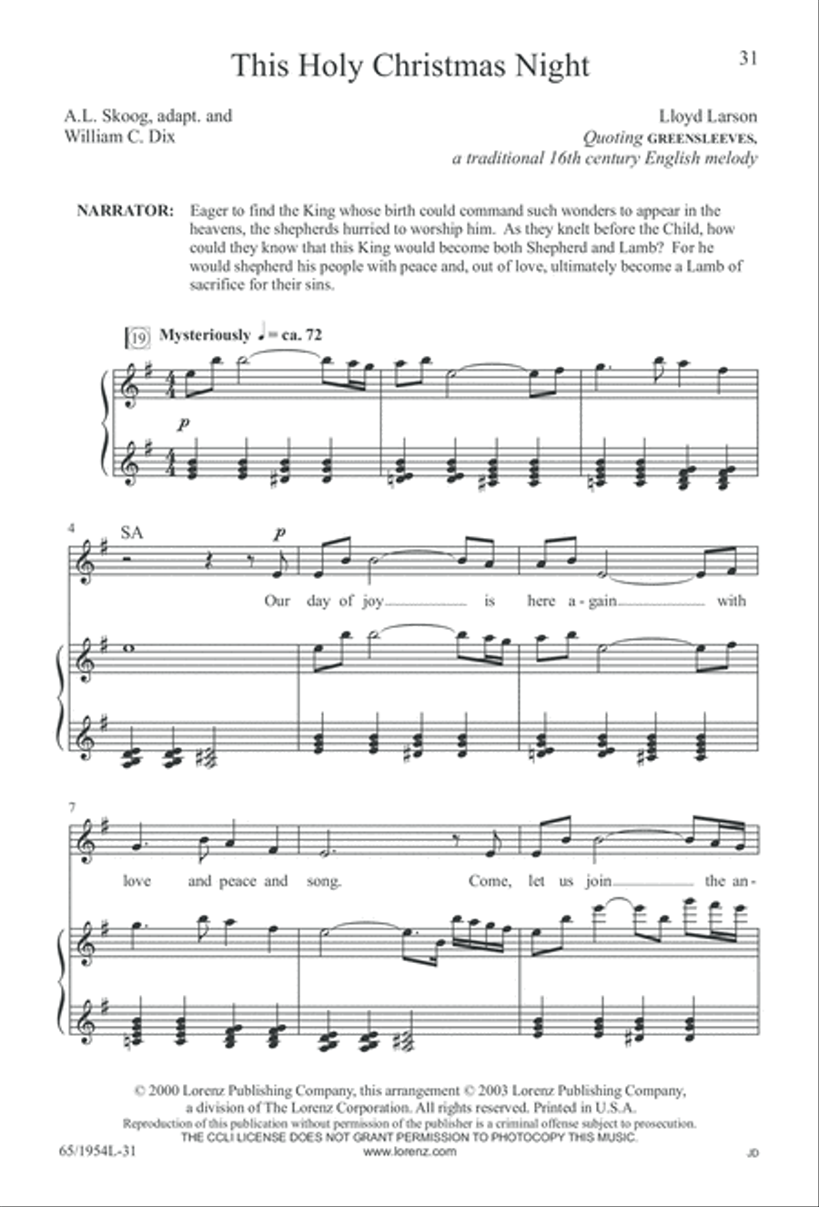 The Promise of a King (Digital Download) 4-Part scores gallery preview page 33