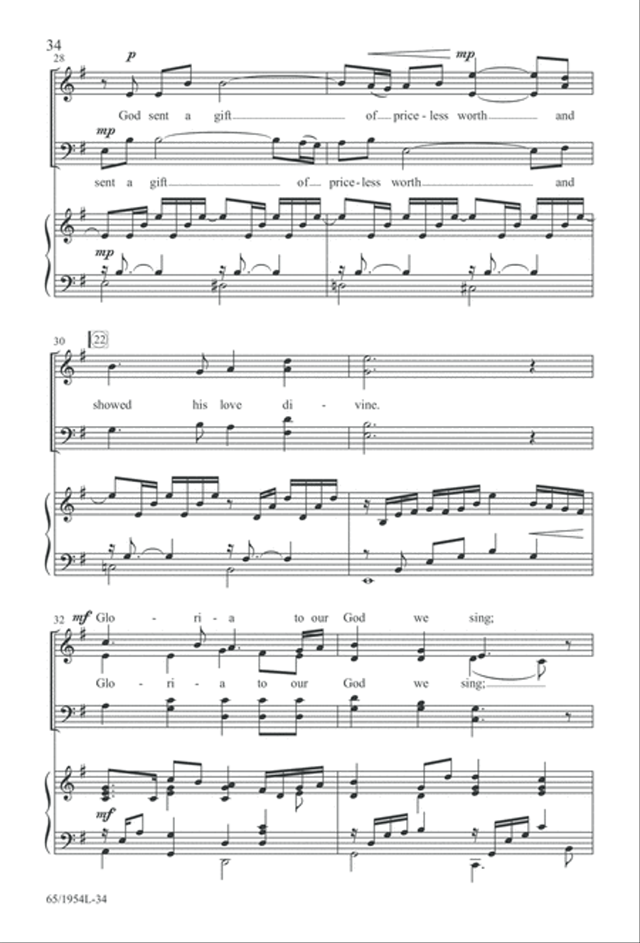 The Promise of a King (Digital Download) 4-Part scores gallery preview page 36