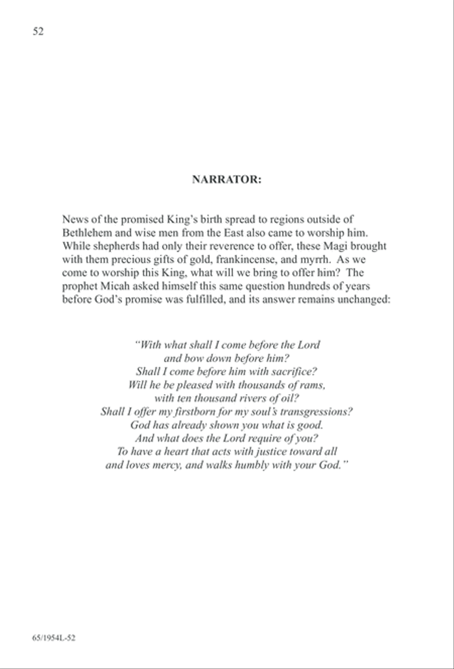 The Promise of a King (Digital Download) 4-Part scores gallery preview page 54