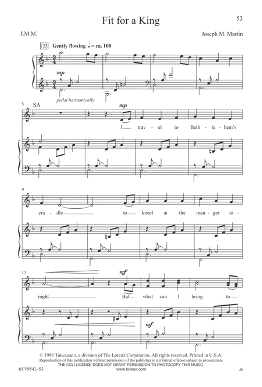 The Promise of a King (Digital Download) 4-Part scores gallery preview page 55