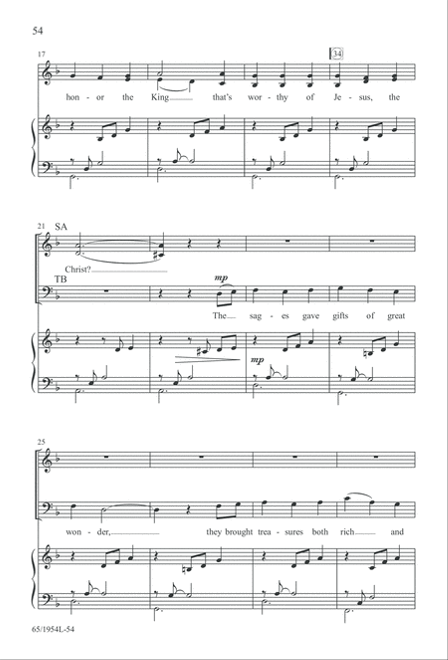 The Promise of a King (Digital Download) 4-Part scores gallery preview page 56
