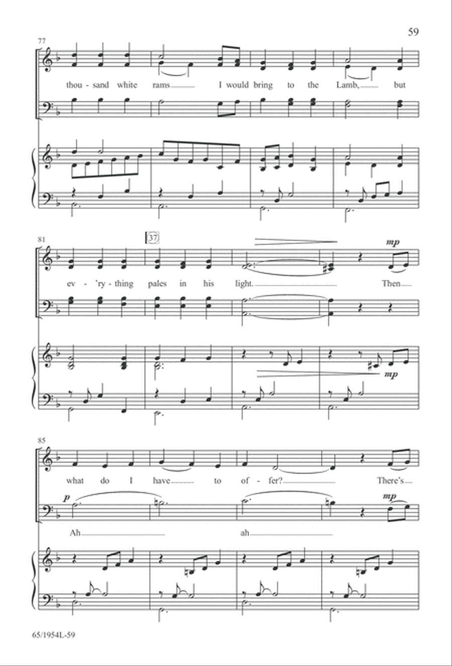 The Promise of a King (Digital Download) 4-Part scores gallery preview page 61