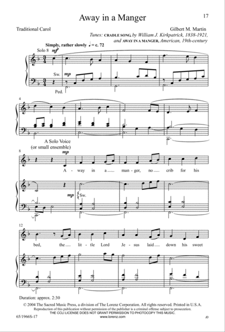 The Holy Child 4-Part scores gallery preview page 17