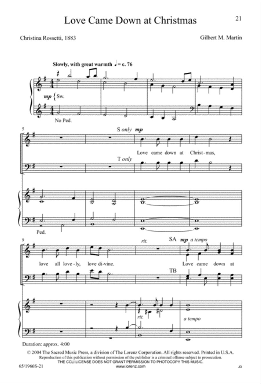 The Holy Child 4-Part scores gallery preview page 21