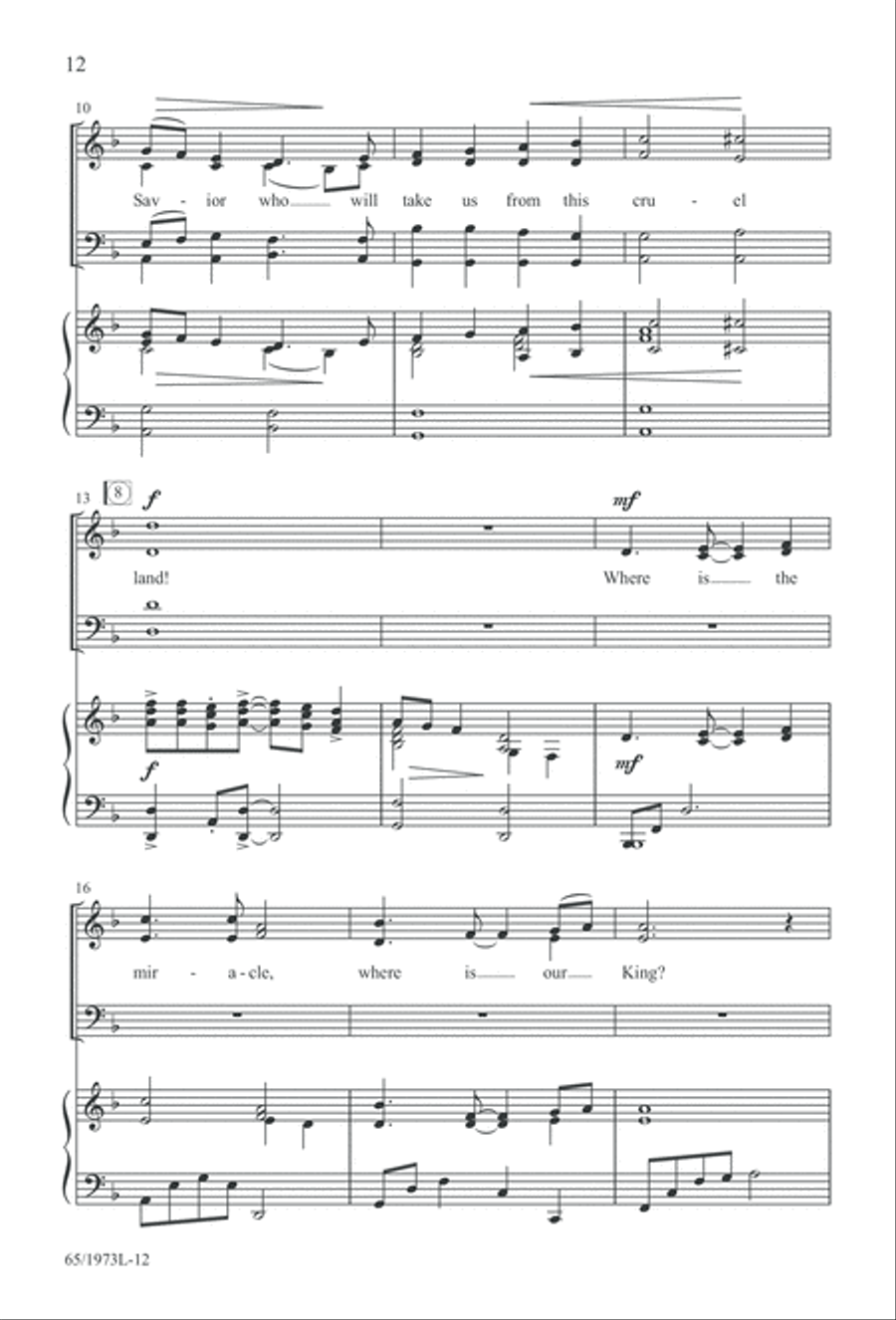 Born a Savior, Born a King (Digital Download) 4-Part scores gallery preview page 12