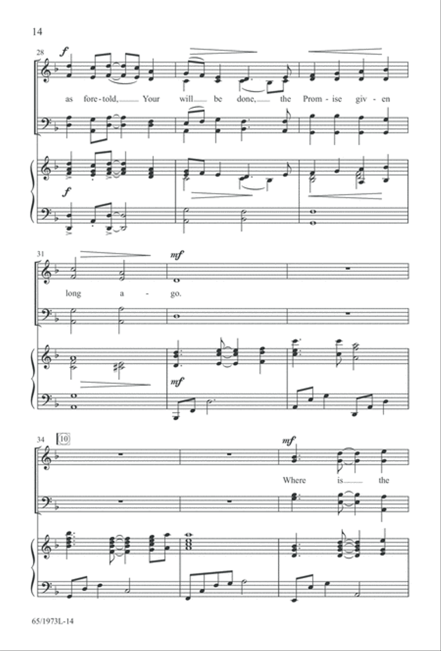 Born a Savior, Born a King (Digital Download) 4-Part scores gallery preview page 14