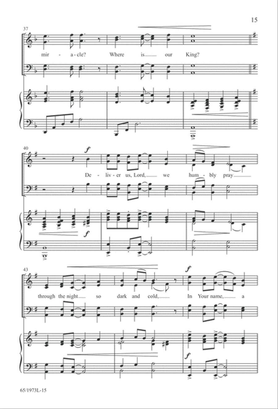 Born a Savior, Born a King (Digital Download) 4-Part scores gallery preview page 15