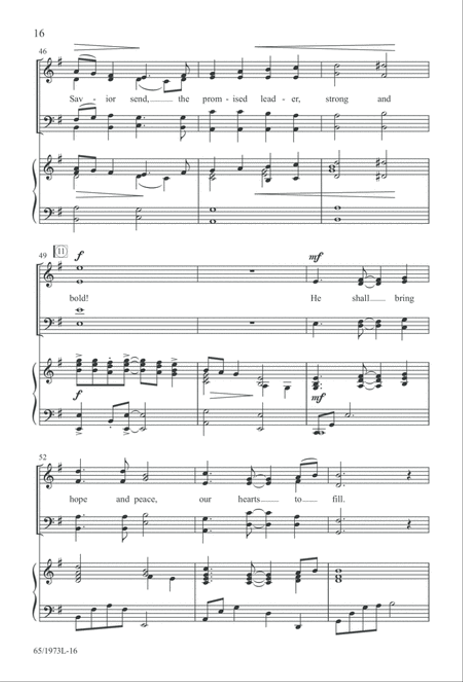 Born a Savior, Born a King (Digital Download) 4-Part scores gallery preview page 16