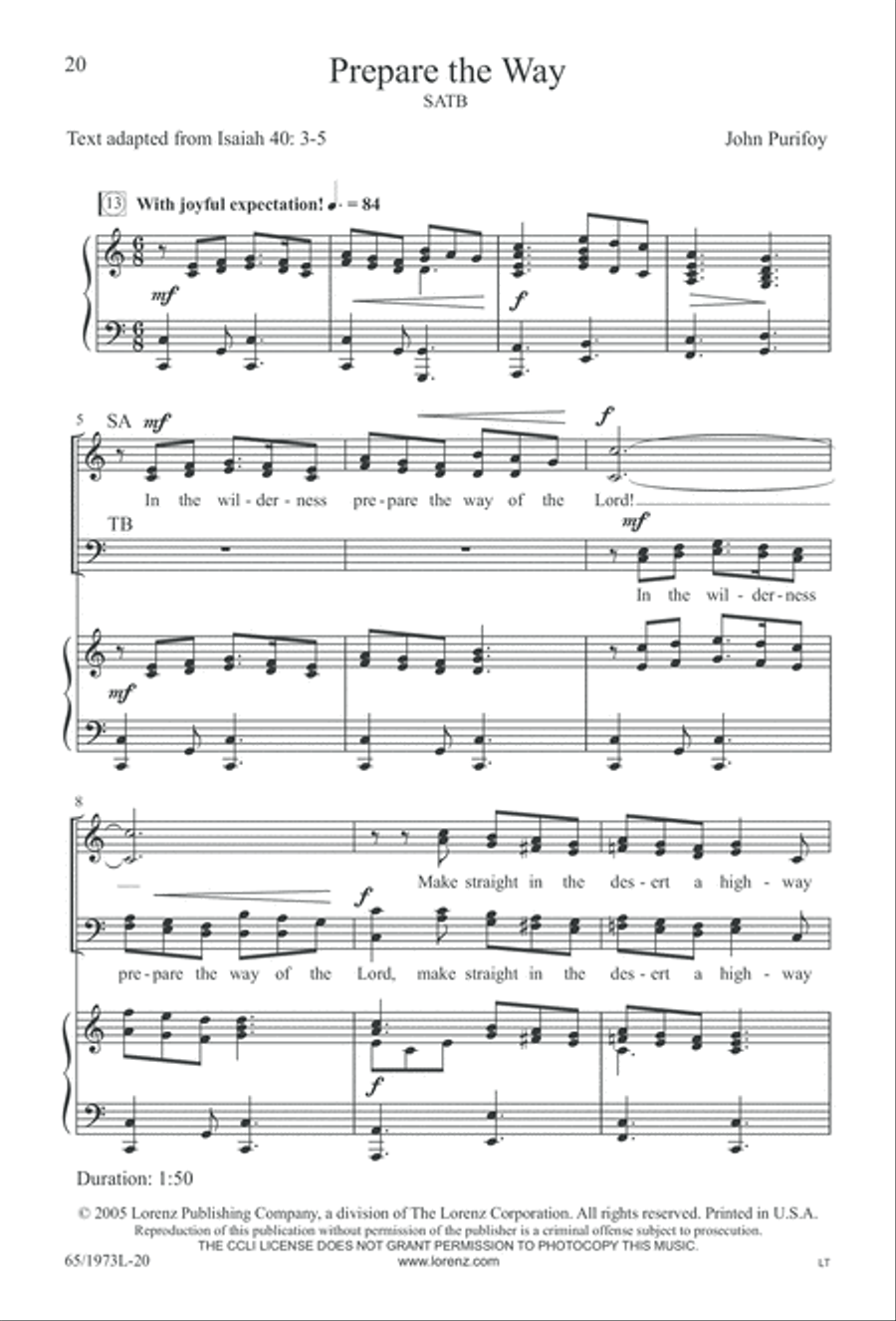 Born a Savior, Born a King (Digital Download) 4-Part scores gallery preview page 20