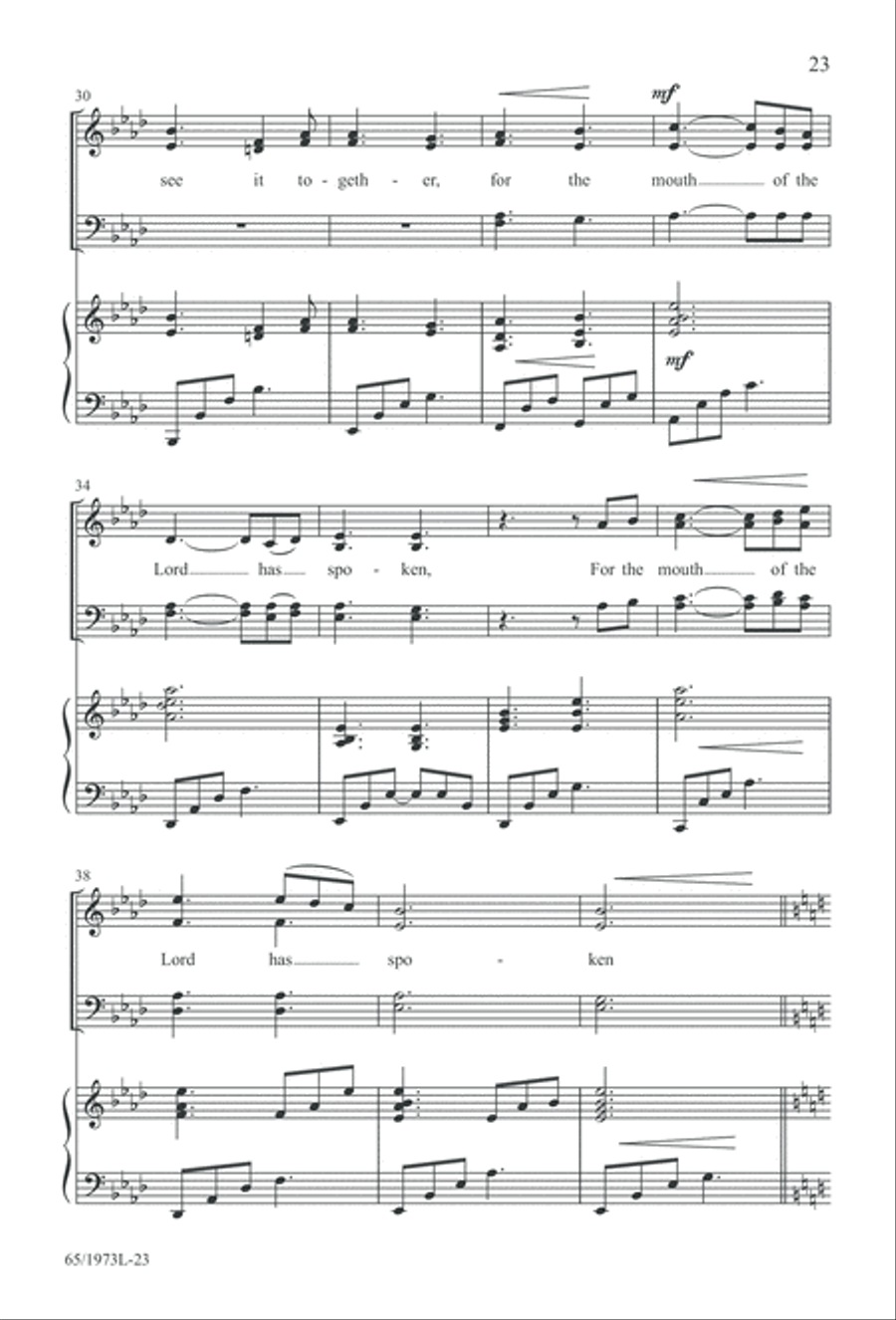 Born a Savior, Born a King (Digital Download) 4-Part scores gallery preview page 23