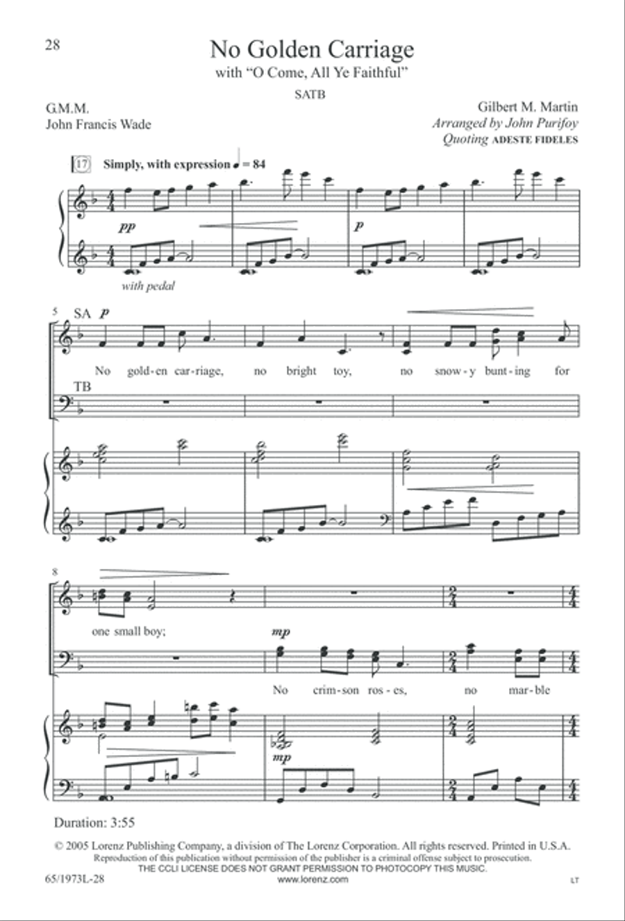 Born a Savior, Born a King (Digital Download) 4-Part scores gallery preview page 28