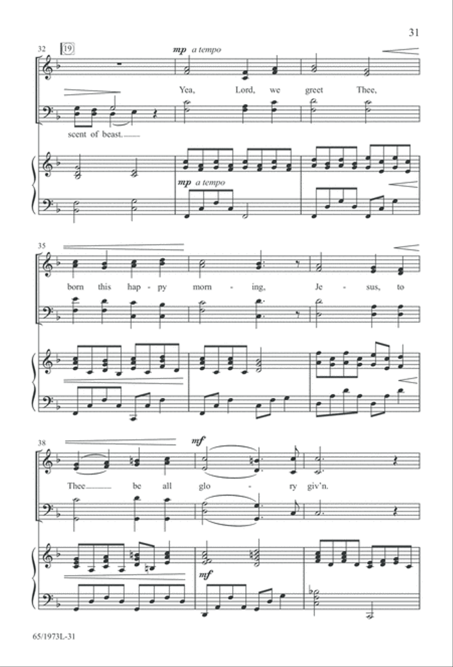 Born a Savior, Born a King (Digital Download) 4-Part scores gallery preview page 31