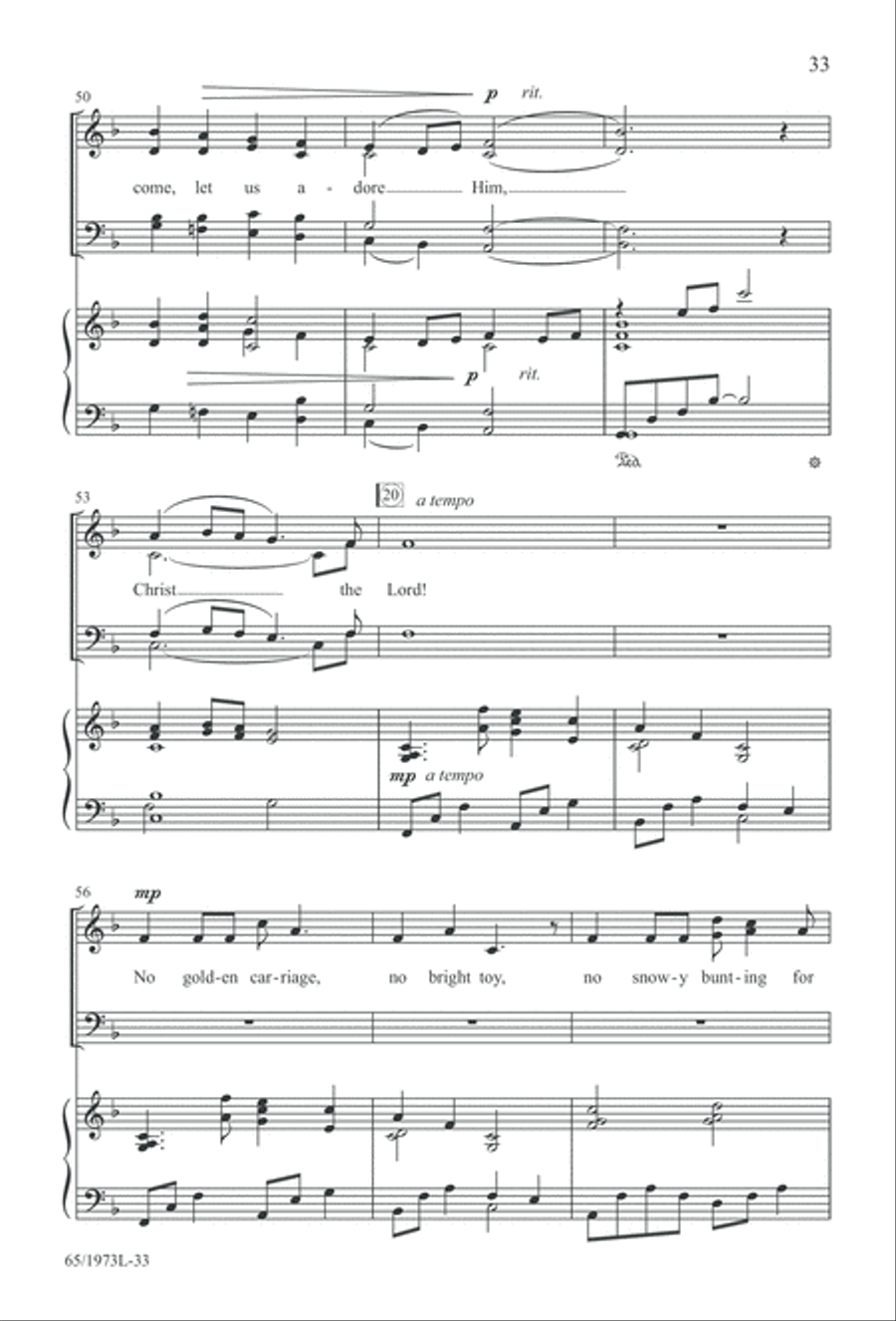 Born a Savior, Born a King (Digital Download) 4-Part scores gallery preview page 33