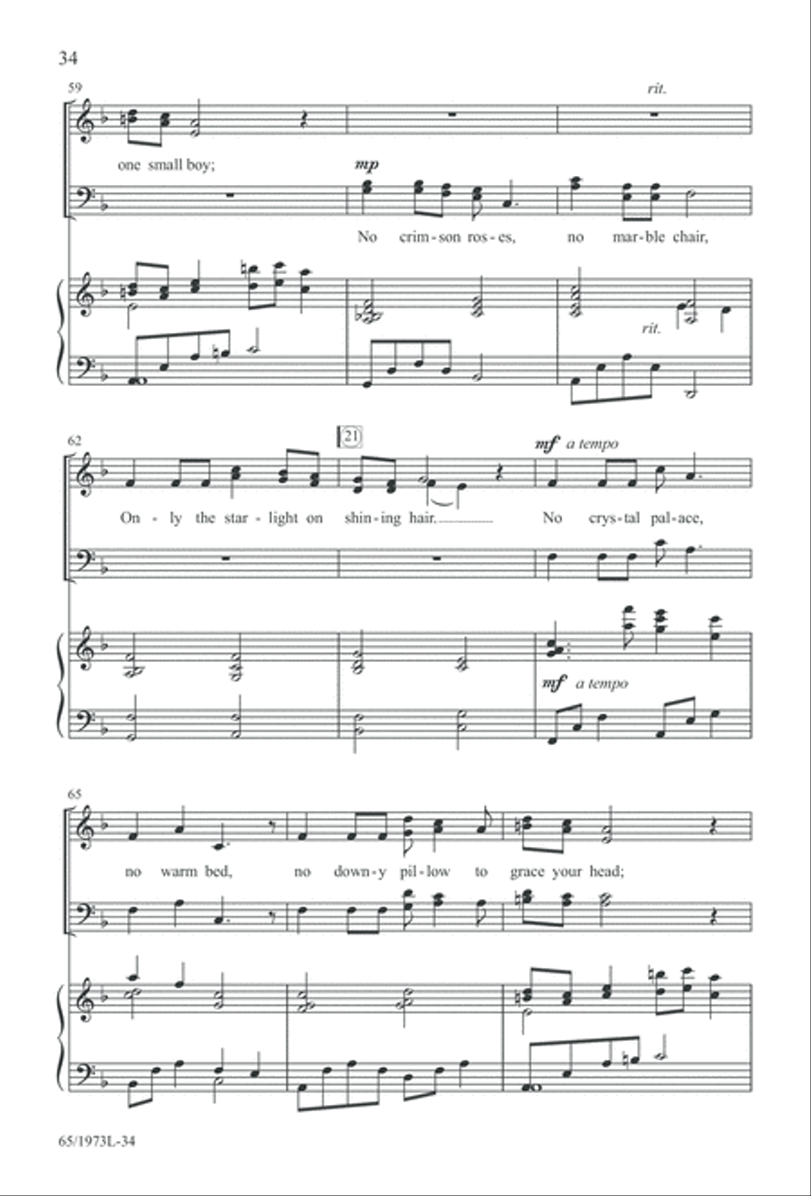 Born a Savior, Born a King (Digital Download) 4-Part scores gallery preview page 34