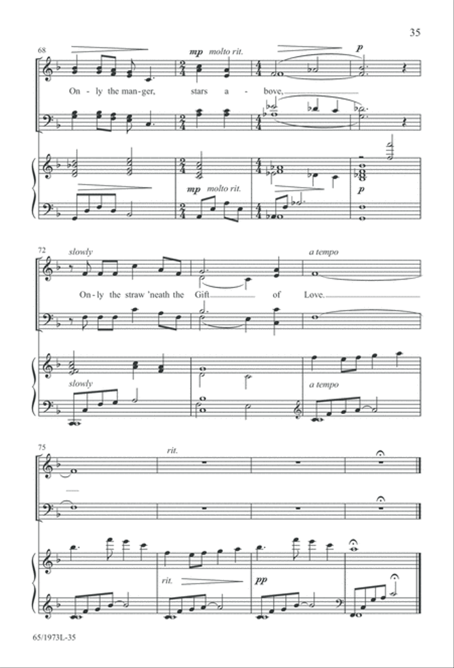 Born a Savior, Born a King (Digital Download) 4-Part scores gallery preview page 35