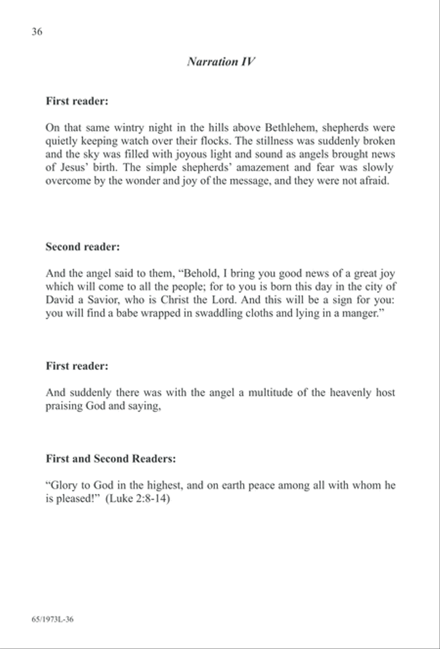 Born a Savior, Born a King (Digital Download) 4-Part scores gallery preview page 36