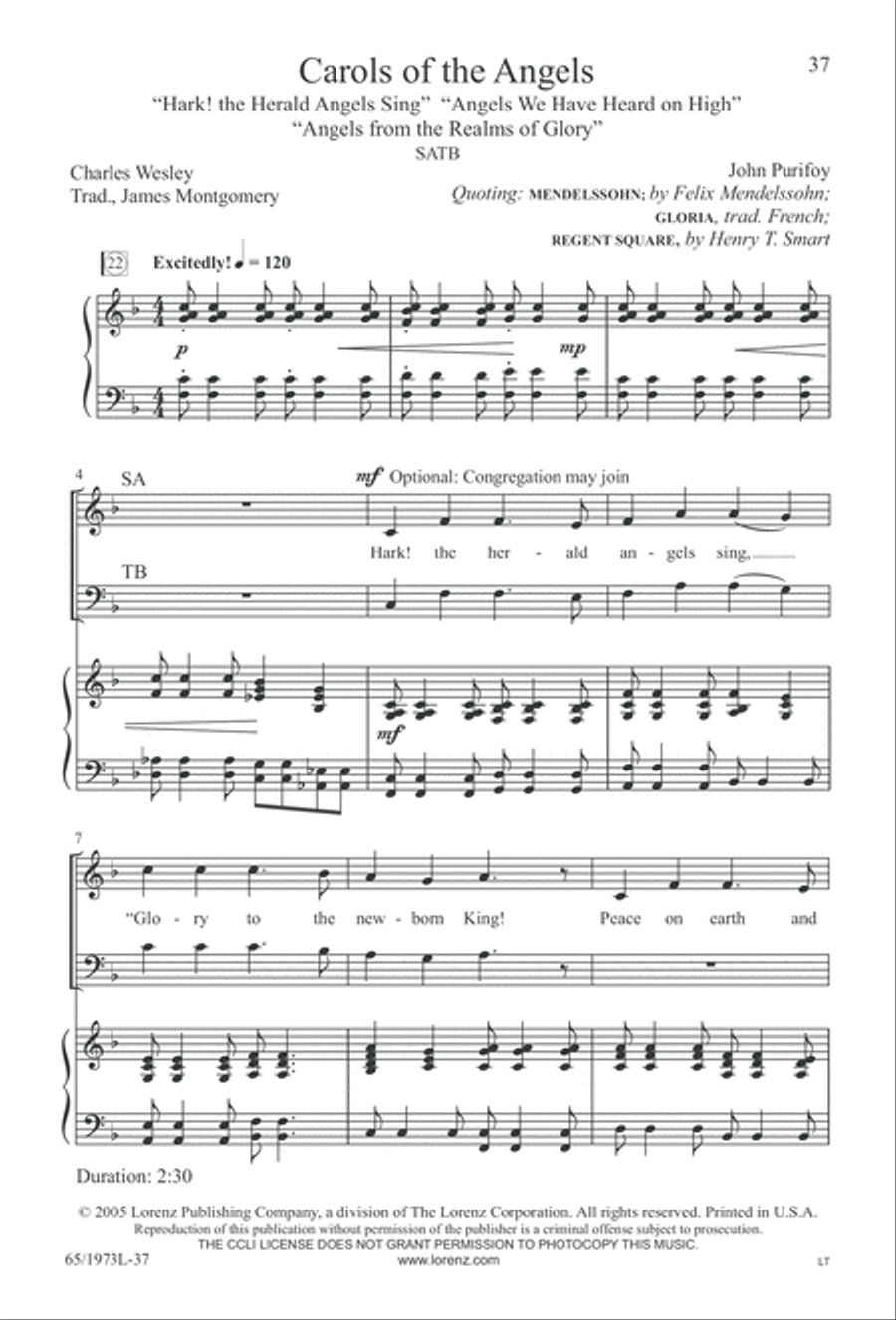 Born a Savior, Born a King (Digital Download) 4-Part scores gallery preview page 37