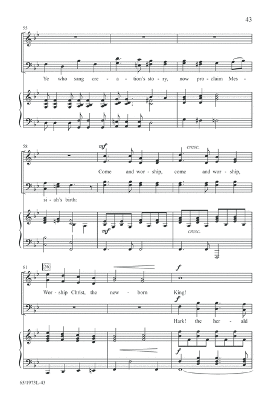 Born a Savior, Born a King (Digital Download) 4-Part scores gallery preview page 43