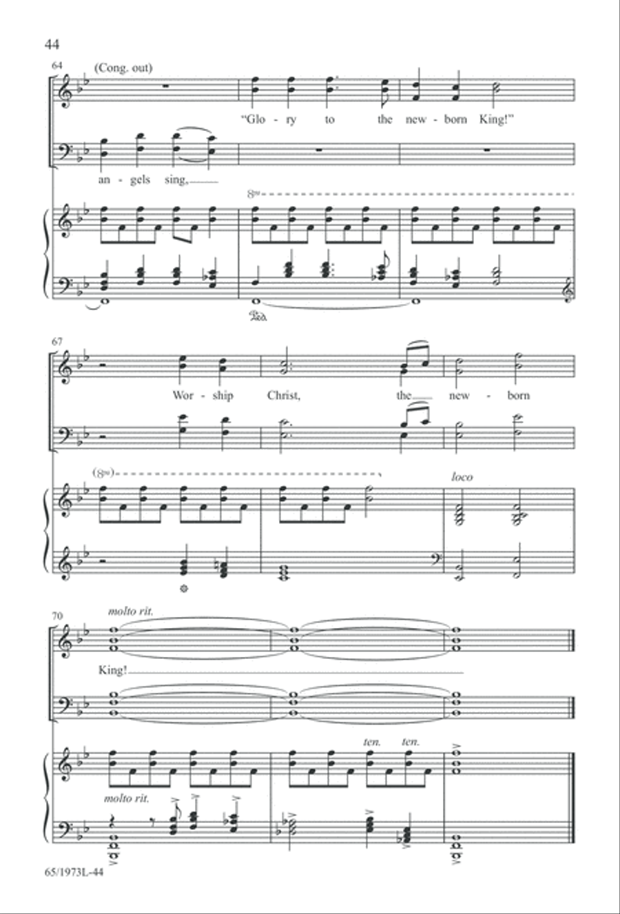 Born a Savior, Born a King (Digital Download) 4-Part scores gallery preview page 44
