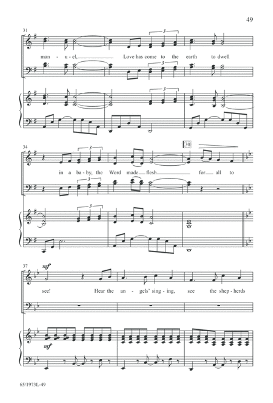 Born a Savior, Born a King (Digital Download) 4-Part scores gallery preview page 49