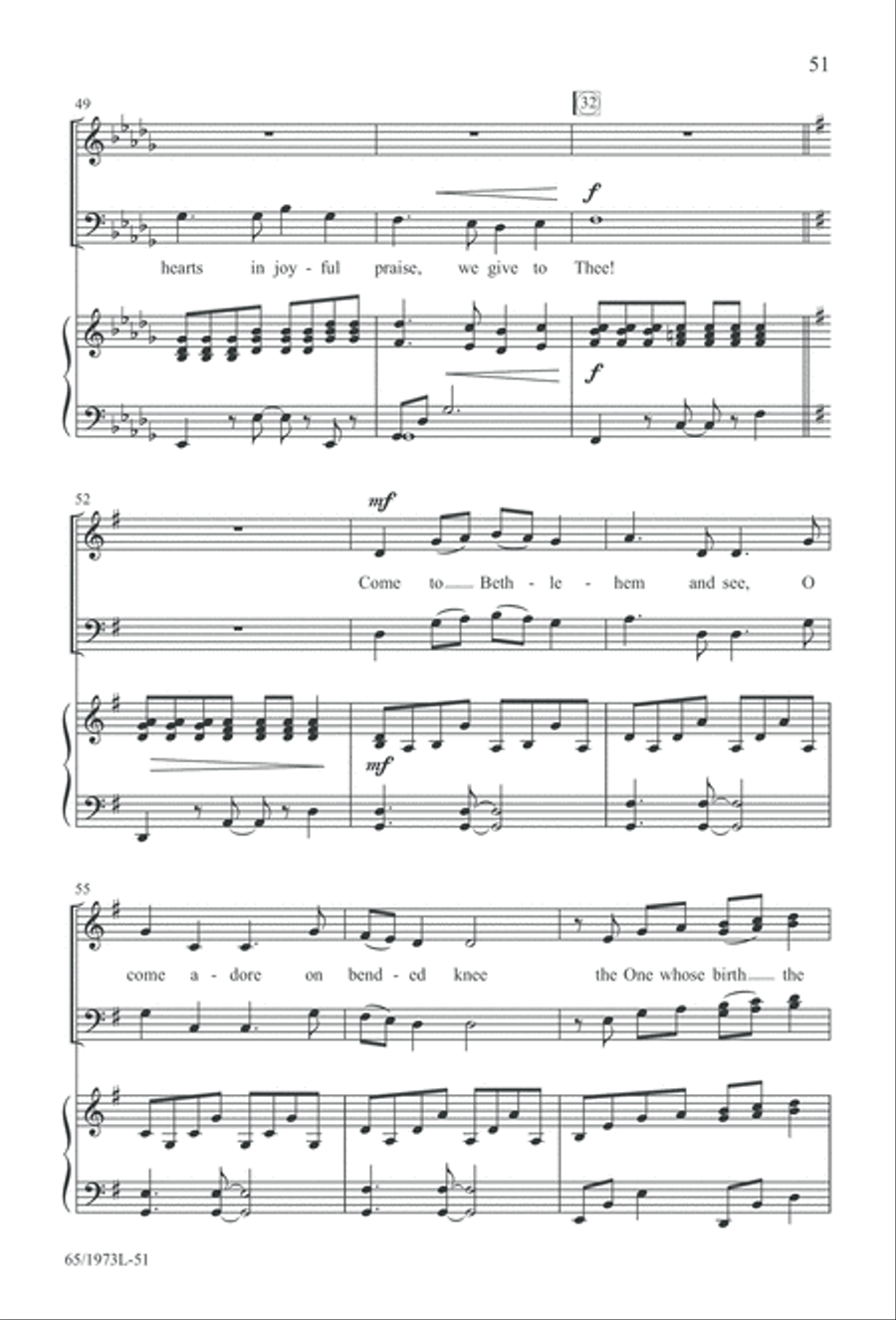 Born a Savior, Born a King (Digital Download) 4-Part scores gallery preview page 51