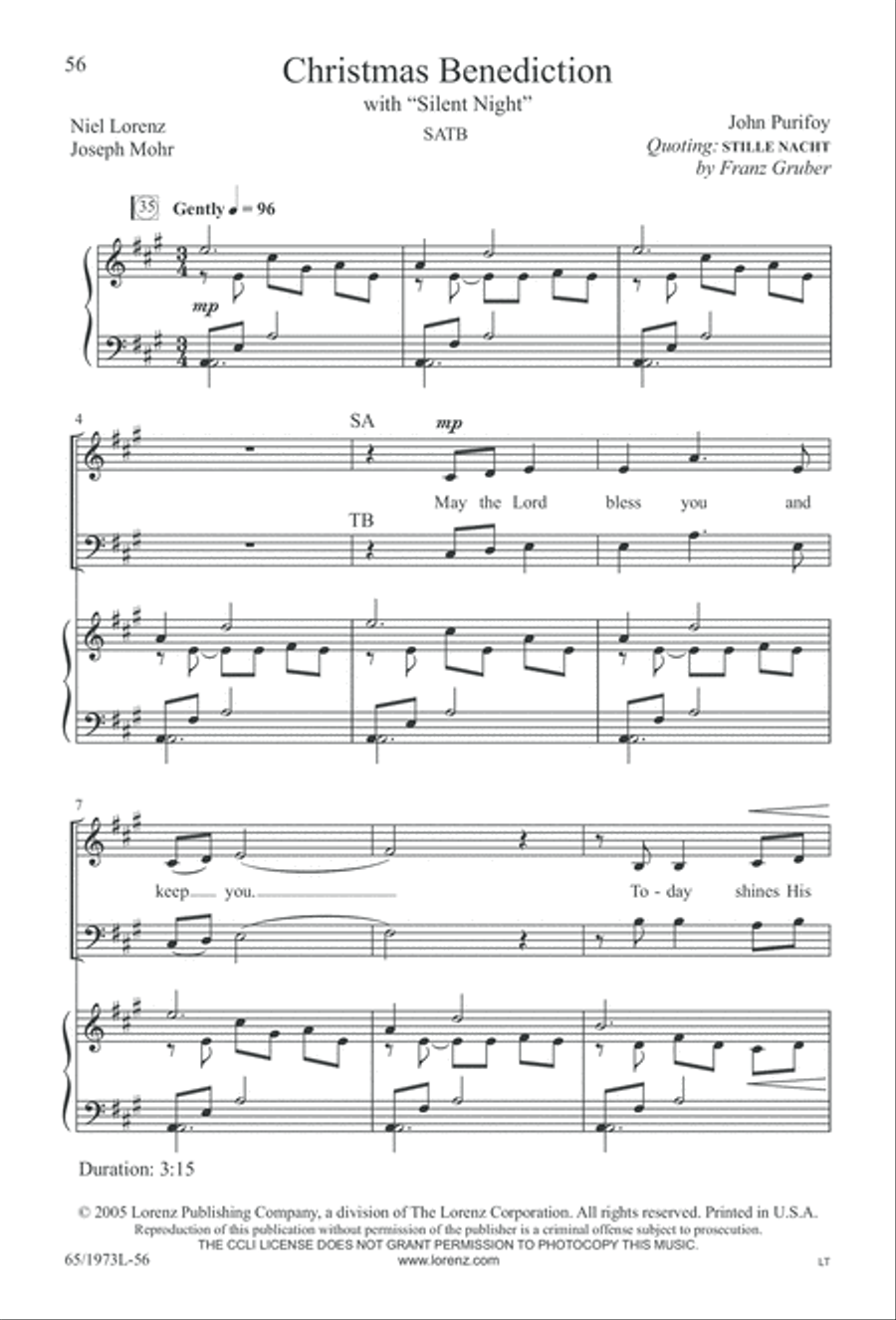 Born a Savior, Born a King (Digital Download) 4-Part scores gallery preview page 56