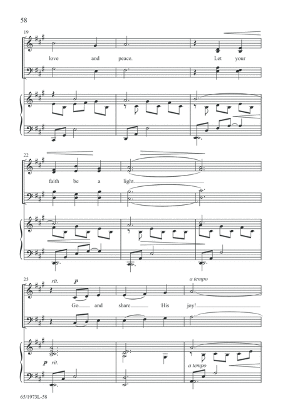 Born a Savior, Born a King (Digital Download) 4-Part scores gallery preview page 58