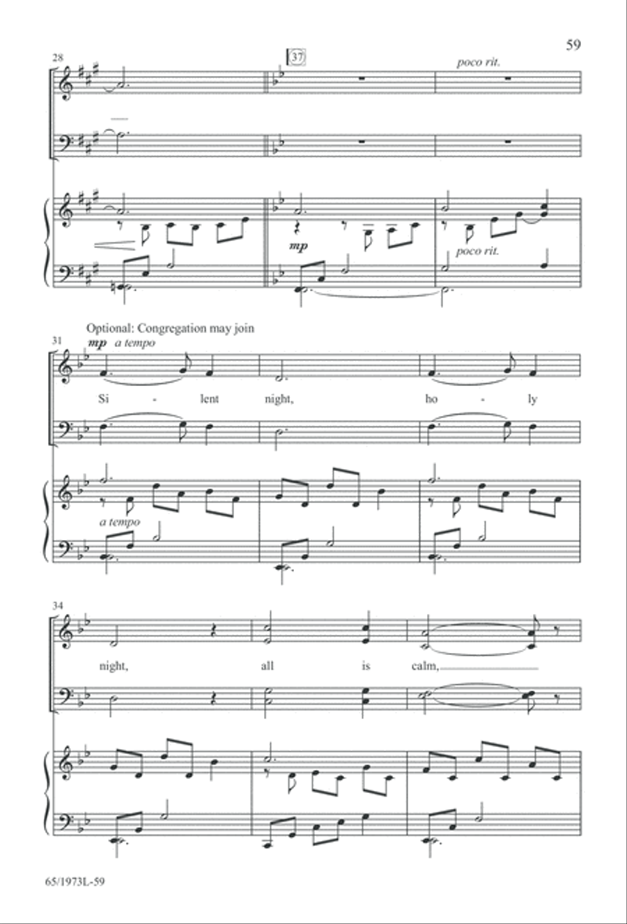 Born a Savior, Born a King (Digital Download) 4-Part scores gallery preview page 59