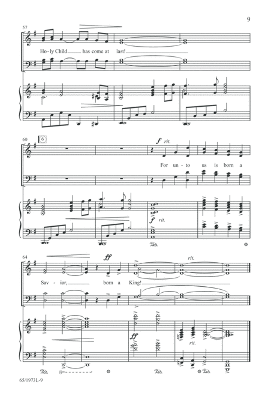 Born a Savior, Born a King (Digital Download) 4-Part scores gallery preview page 9