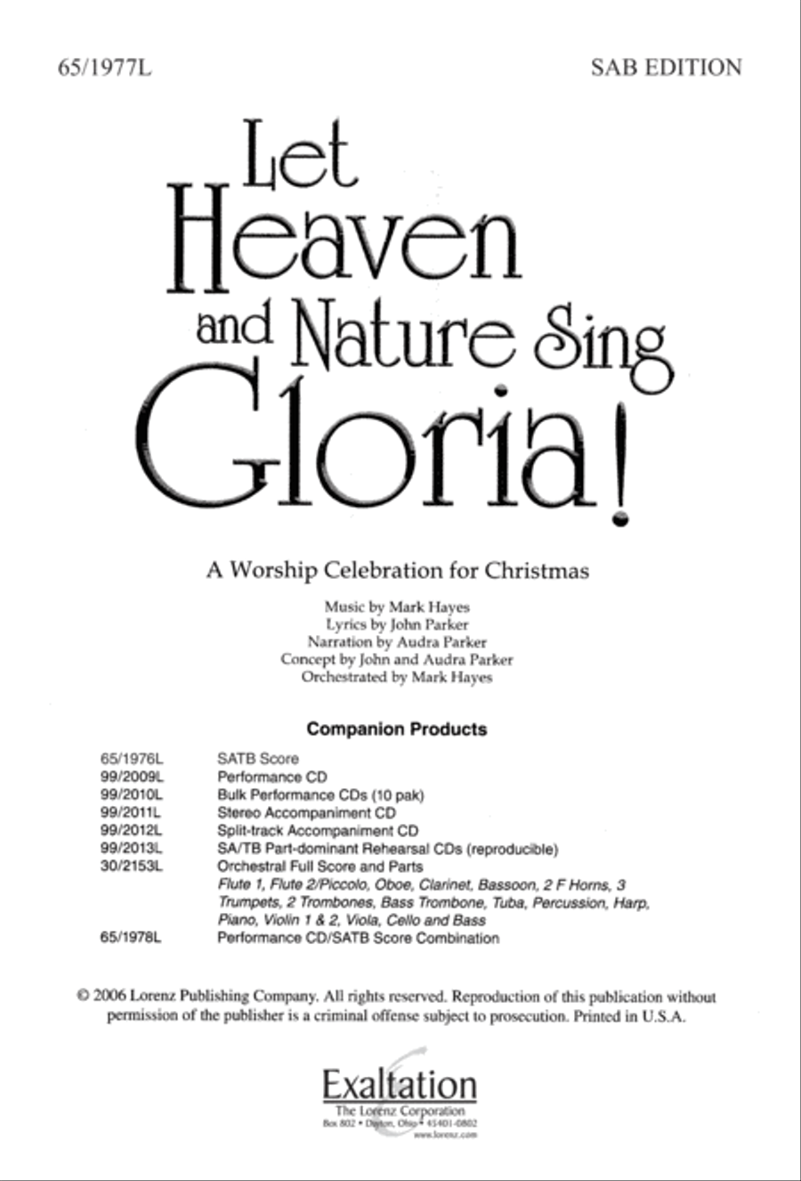 Let Heaven and Nature Sing Gloria! (Digital Download) 3-Part scores gallery preview page 3