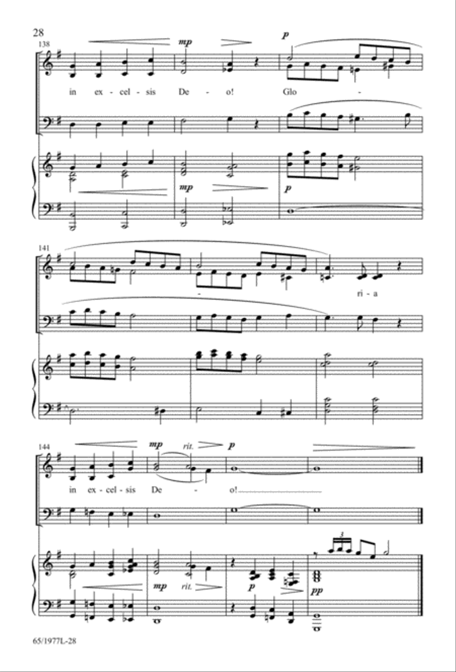 Let Heaven and Nature Sing Gloria! (Digital Download) 3-Part scores gallery preview page 30