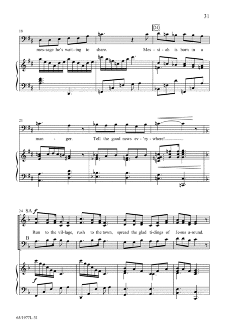 Let Heaven and Nature Sing Gloria! (Digital Download) 3-Part scores gallery preview page 33