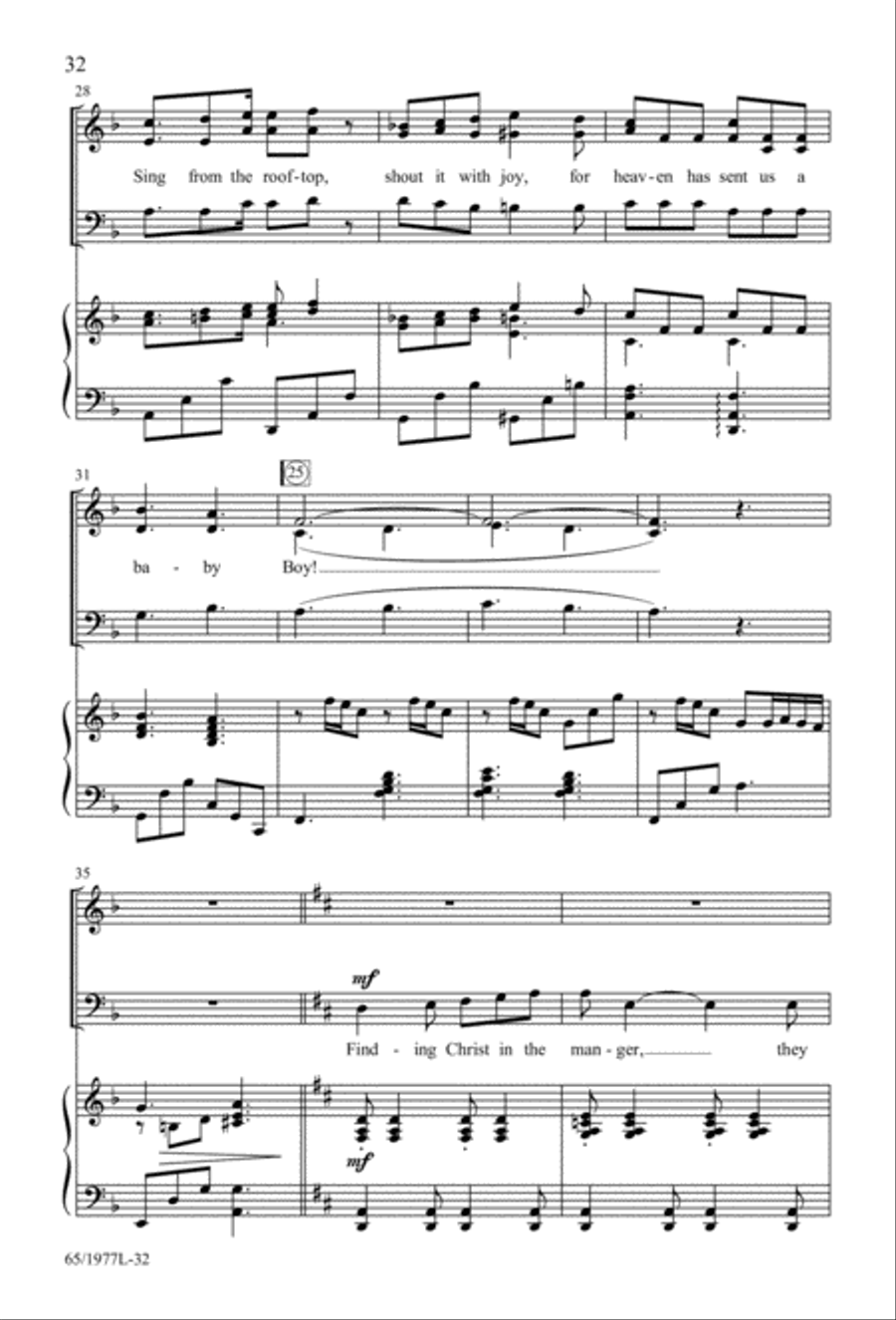 Let Heaven and Nature Sing Gloria! (Digital Download) 3-Part scores gallery preview page 34