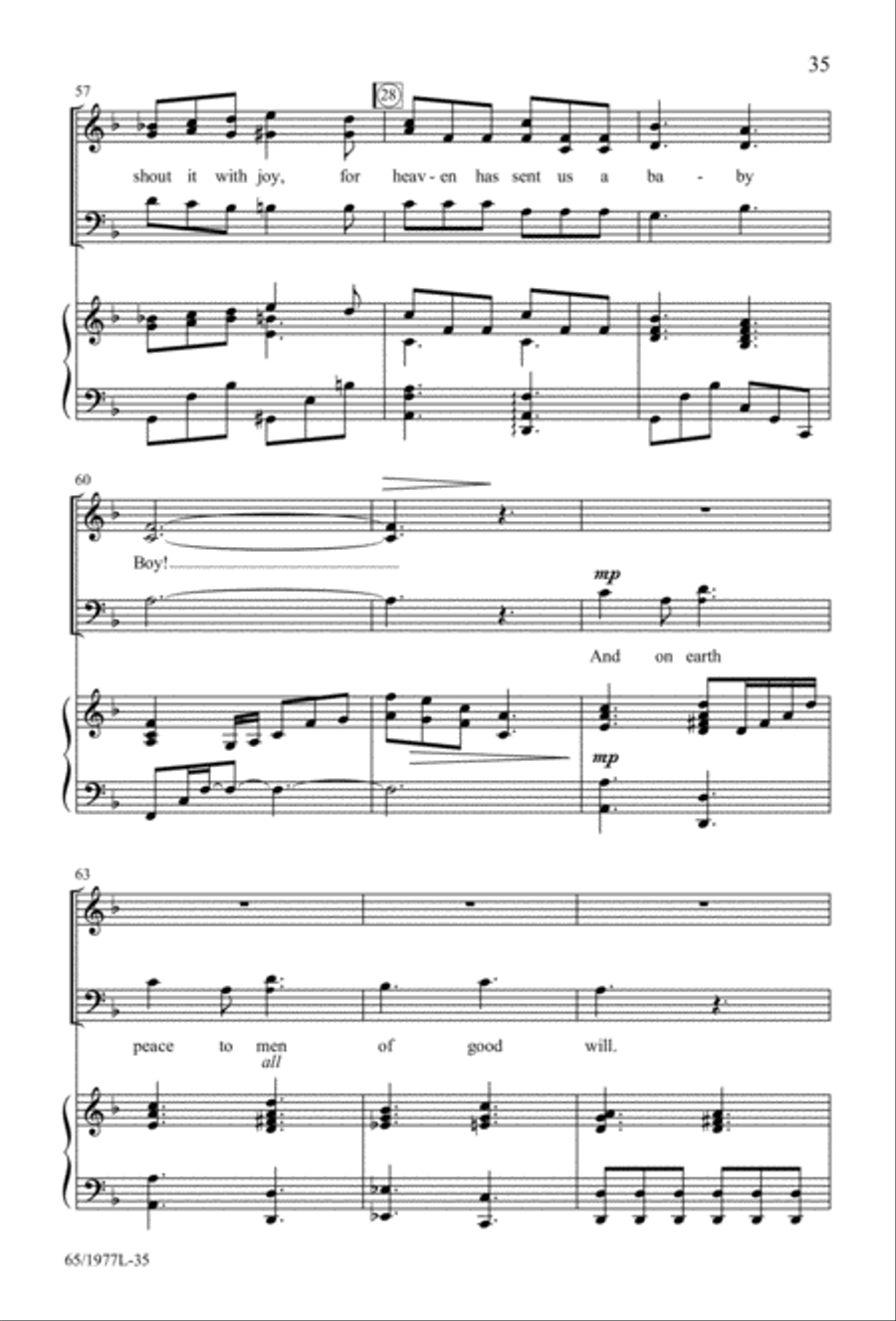 Let Heaven and Nature Sing Gloria! (Digital Download) 3-Part scores gallery preview page 37