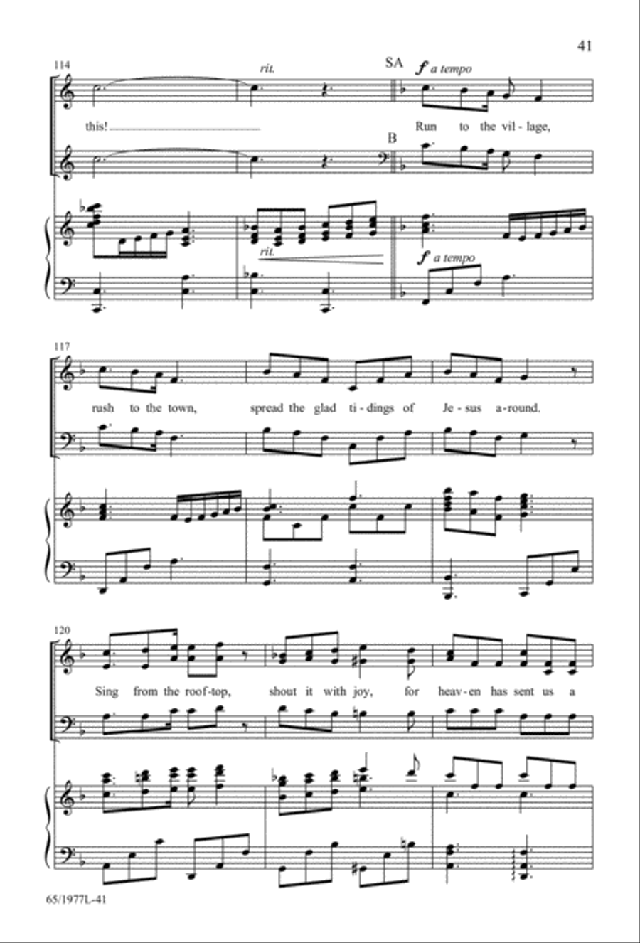 Let Heaven and Nature Sing Gloria! (Digital Download) 3-Part scores gallery preview page 43
