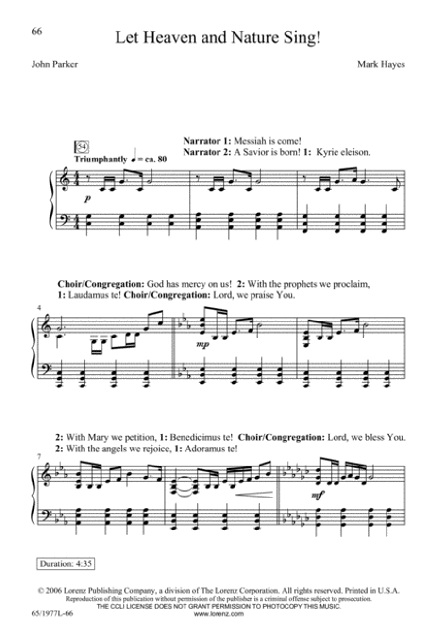 Let Heaven and Nature Sing Gloria! (Digital Download) 3-Part scores gallery preview page 68