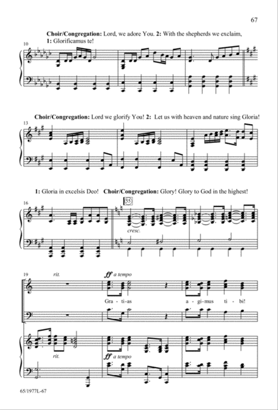 Let Heaven and Nature Sing Gloria! (Digital Download) 3-Part scores gallery preview page 69