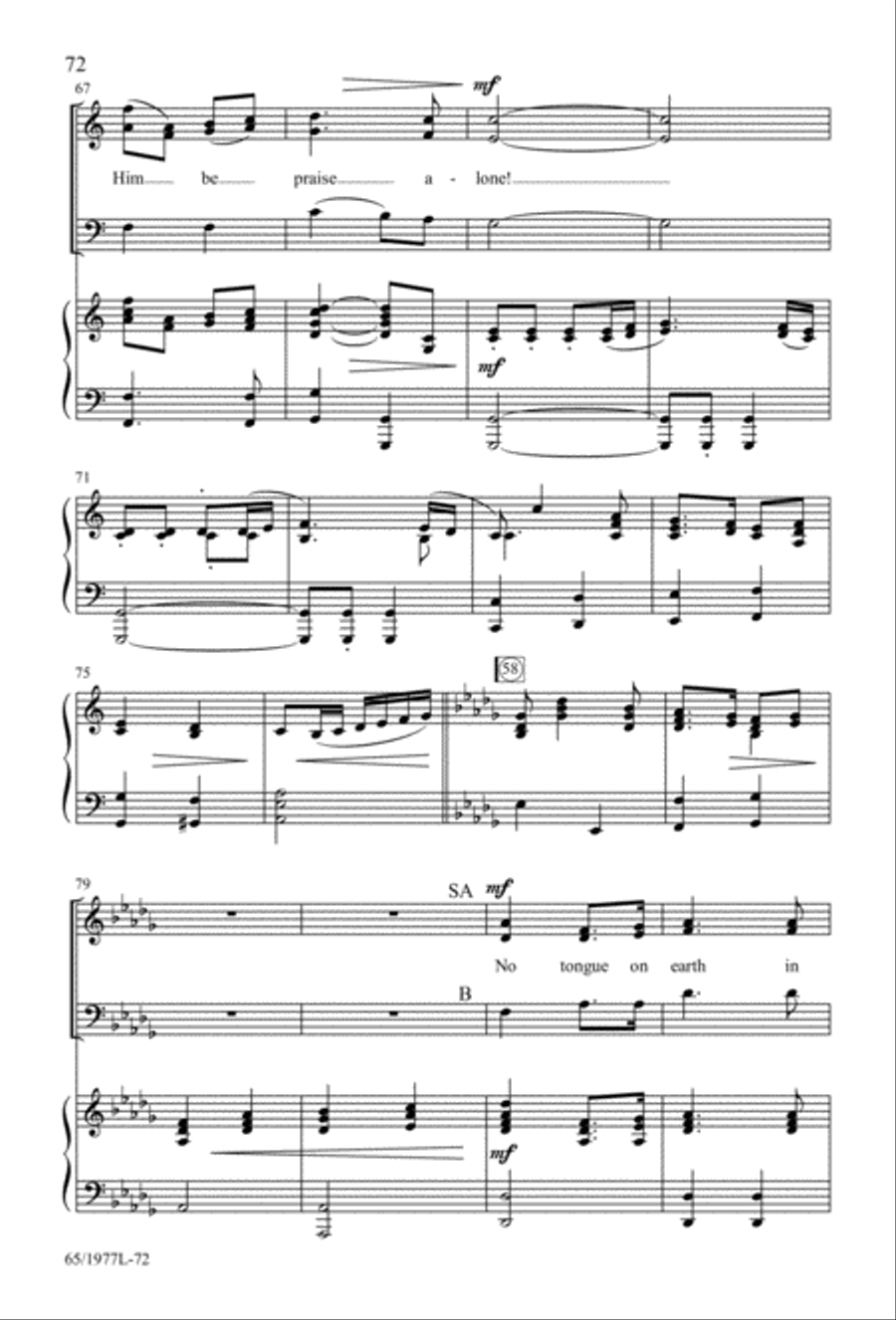 Let Heaven and Nature Sing Gloria! (Digital Download) 3-Part scores gallery preview page 74