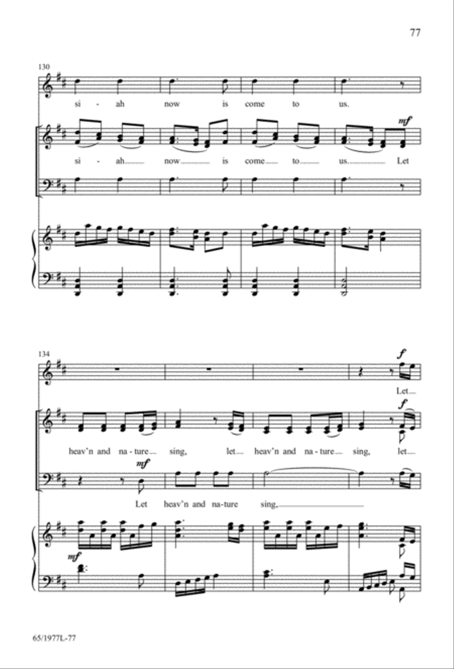 Let Heaven and Nature Sing Gloria! (Digital Download) 3-Part scores gallery preview page 79