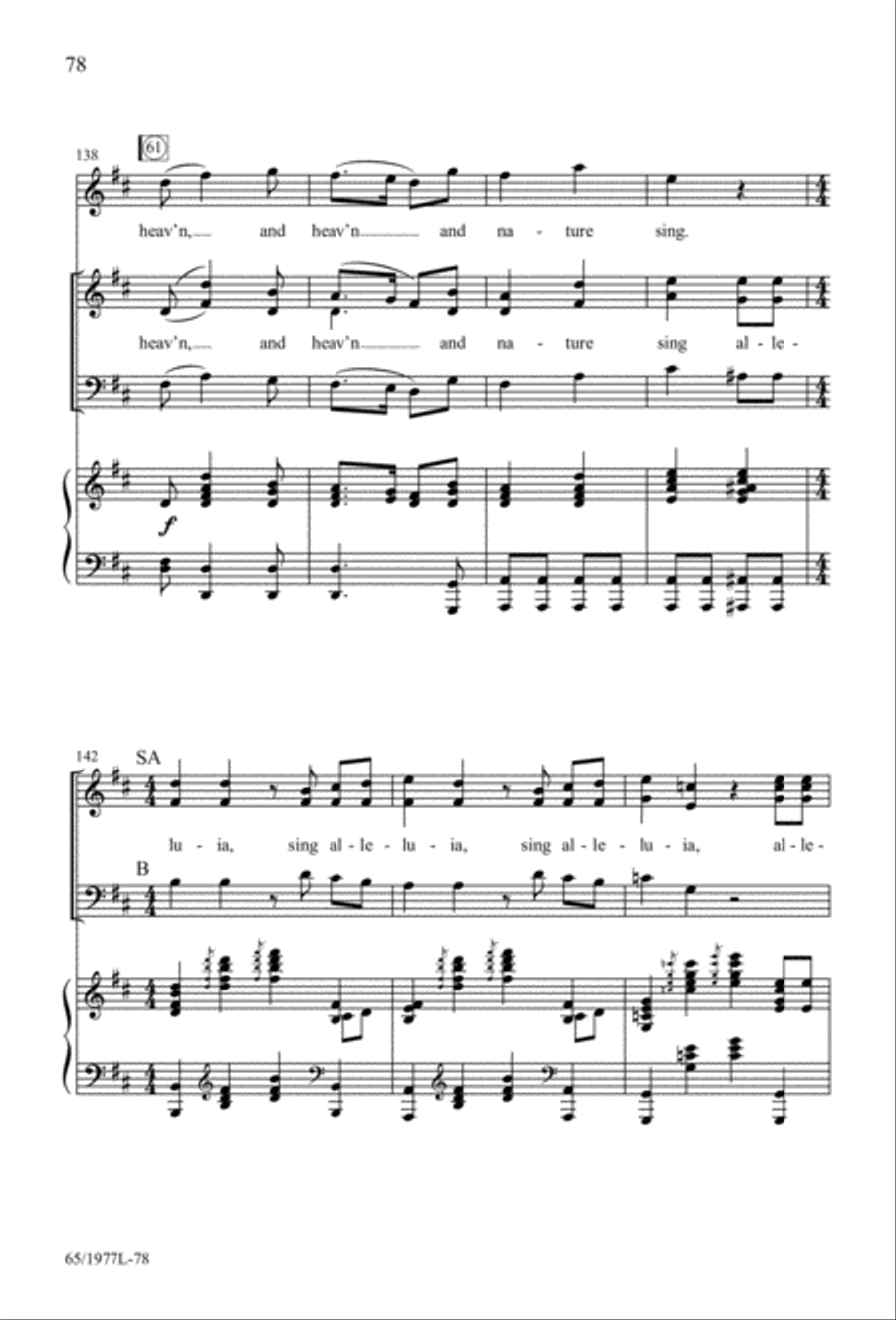 Let Heaven and Nature Sing Gloria! (Digital Download) 3-Part scores gallery preview page 80
