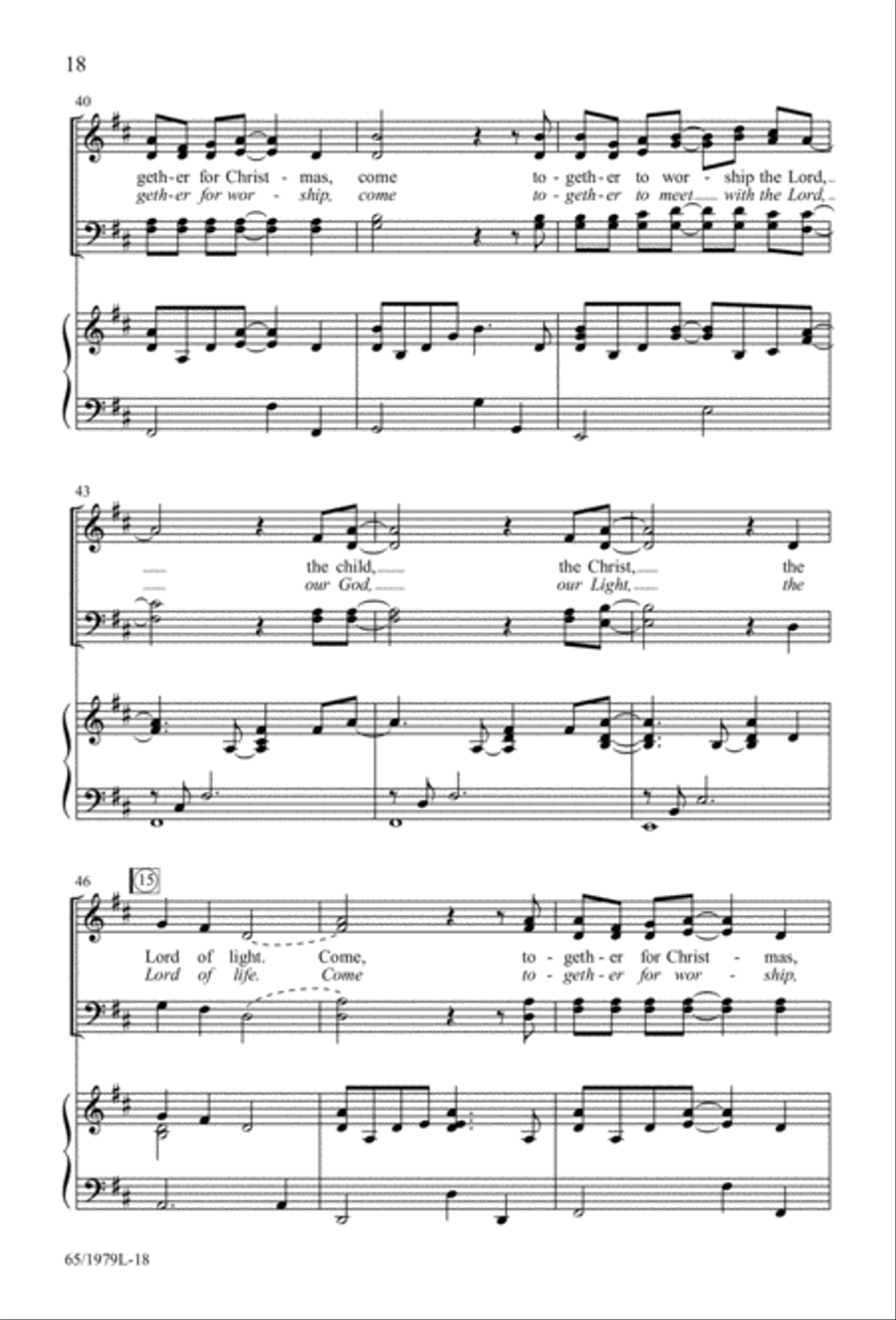 Together for Christmas (Digital Download) 4-Part scores gallery preview page 18