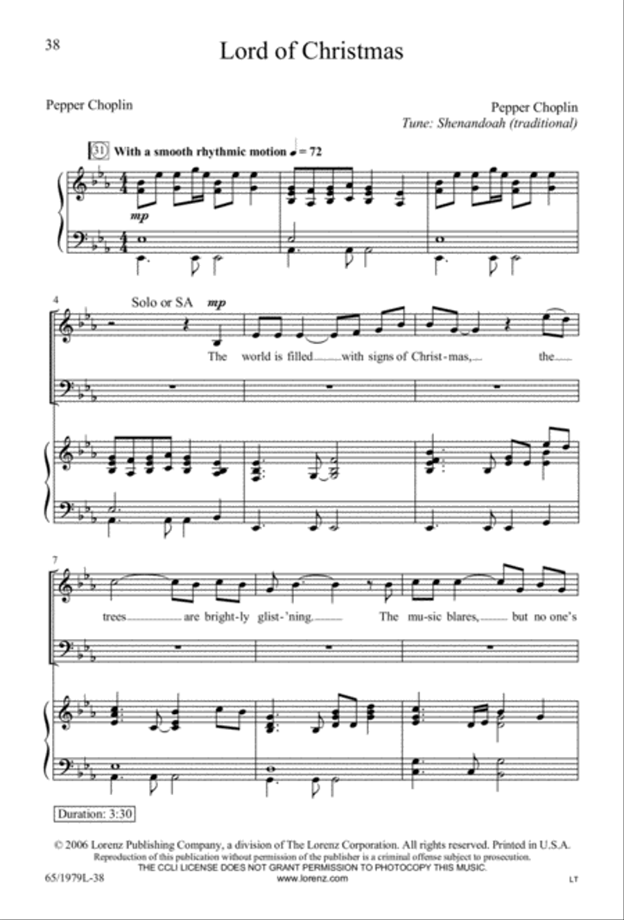 Together for Christmas (Digital Download) 4-Part scores gallery preview page 38