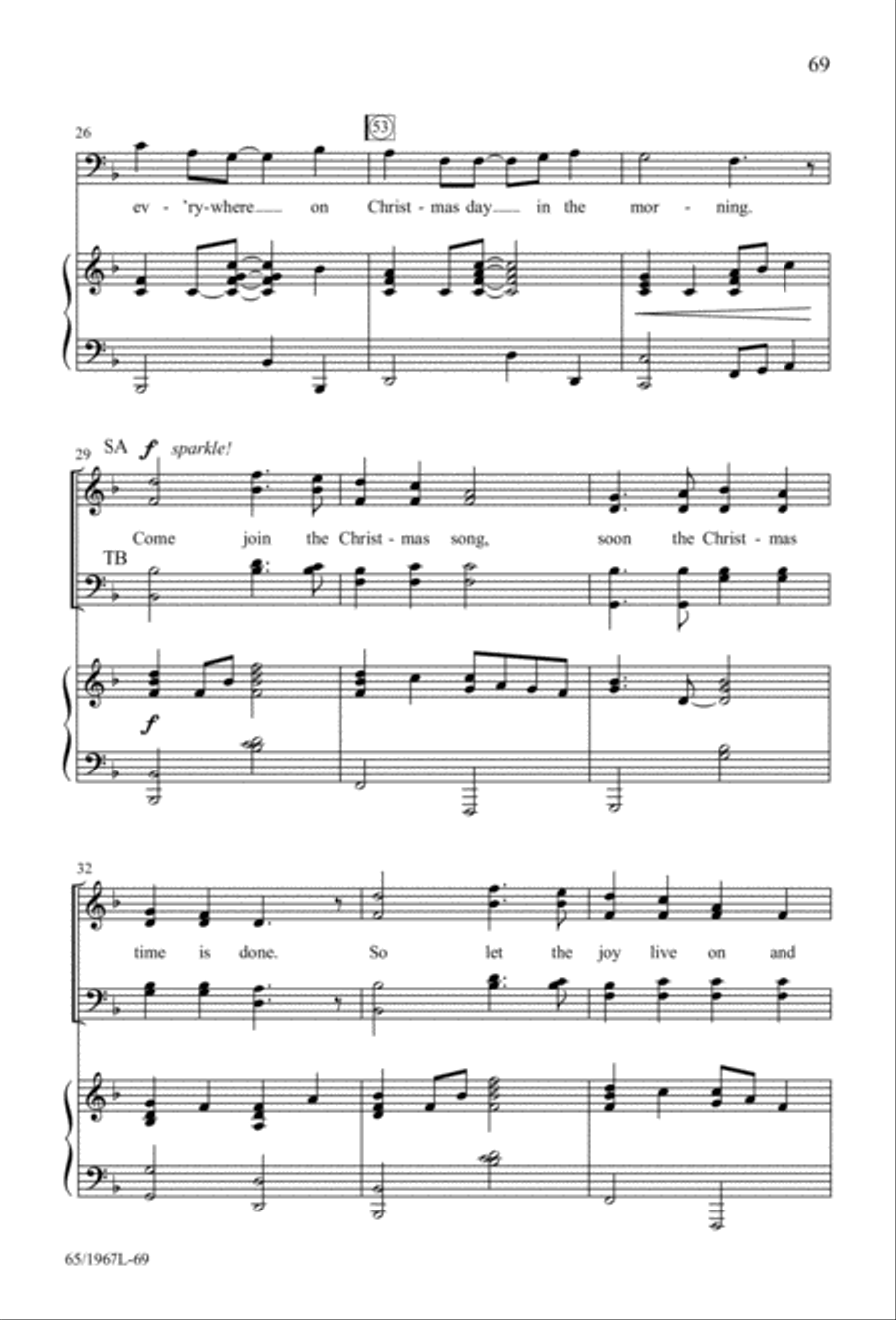 Together for Christmas (Digital Download) 4-Part scores gallery preview page 69