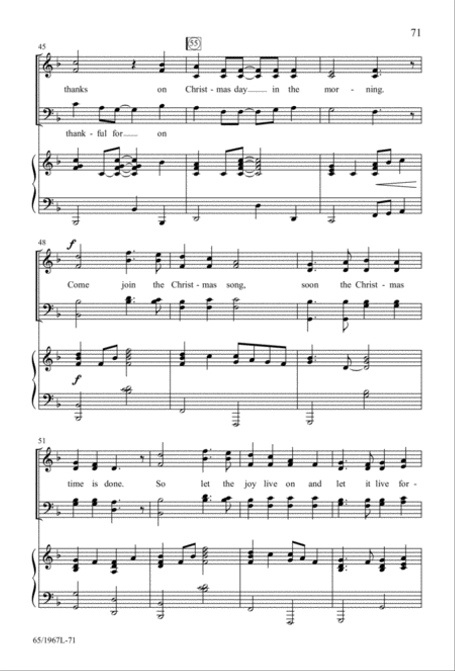 Together for Christmas (Digital Download) 4-Part scores gallery preview page 71