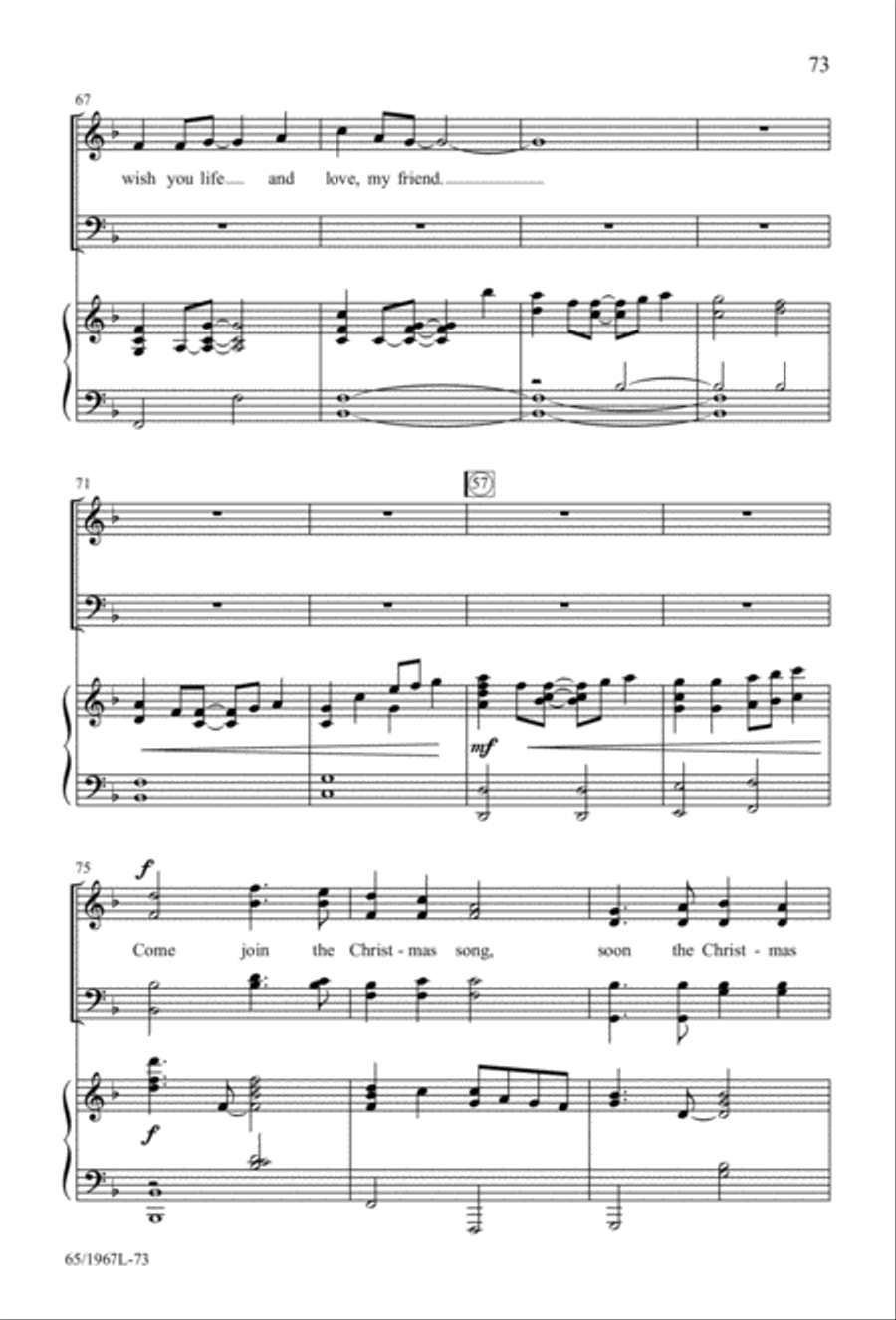 Together for Christmas (Digital Download) 4-Part scores gallery preview page 73